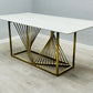 1.8M Amelia Dining Table White Gold Leg