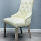 Majestic Cream PU Leather Chair Lion Knocker