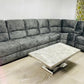 Venice Fabric Electric Recliner Sofa Silver