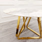 Nero Gold 1.3 Round Dining Table With Sintered Stone Top