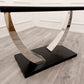 Venus 1.6 Chrome Dining Table With Black Sintered Stone Top