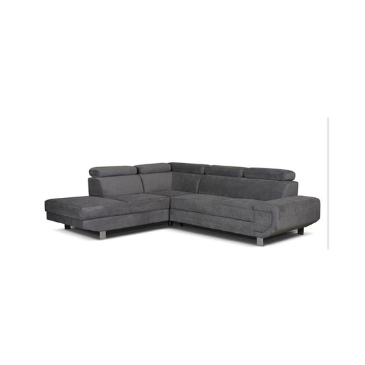 FABRIC SOFA BED WITH STORAGE – RIGHT HAND – GREY