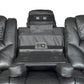 AMSTERDAM 3+2 TOP GENUINE LEATHER ELECTRIC LED RECLINING SOFA