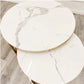 Cato Nest Of 2 Short Round Coffee Tables Stone Tops