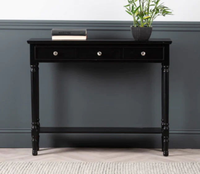 Delta Large 3 Drawer Console Table - Ball Handle