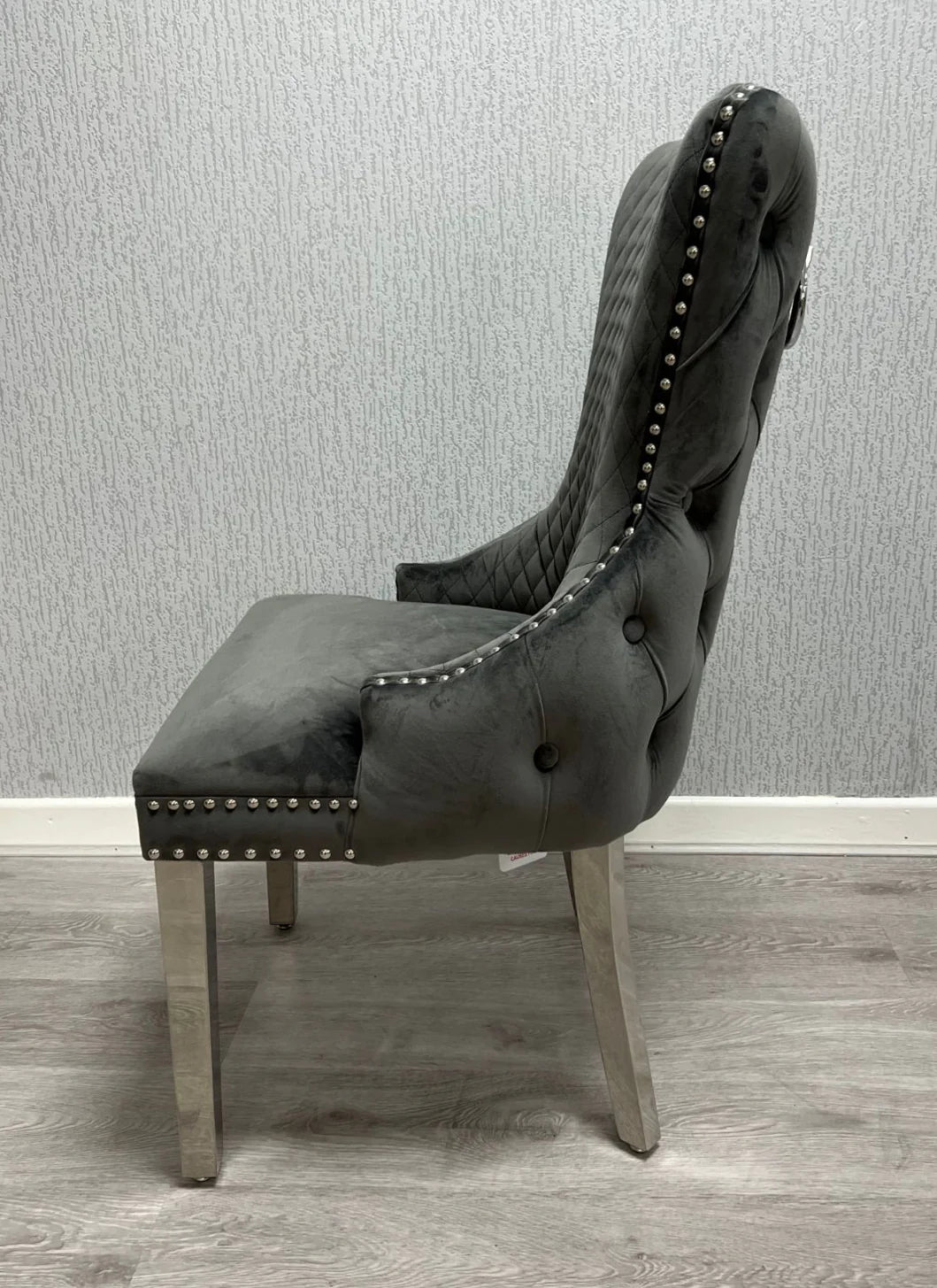 Victoria Dark Grey Dining Chair Ring Knocker
