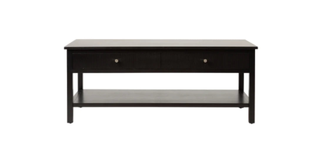 Lindon Black 2 Drawer Coffee Table