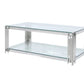 Cohen Steel Tubes And Clear Glass Coffee Table