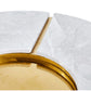 100cm Round Gold Metal With White Faux Marble Top Coffee Table