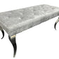Louise Bench Dark Grey With Silver Leg
