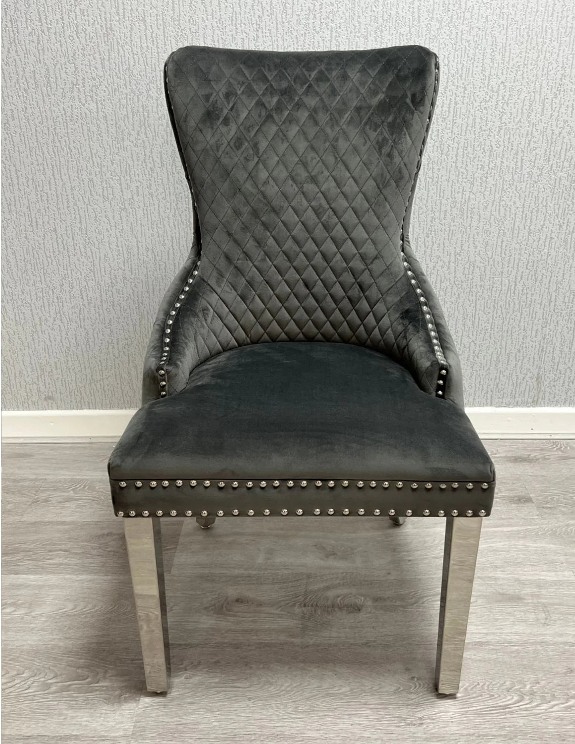 Victoria Dark Grey Dining Chair Ring Knocker