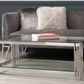 Cohen Steel Tubes And Clear Glass Coffee Table