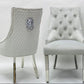 Louis Light Grey Marble Table With Majestic Dark Grey Chairs