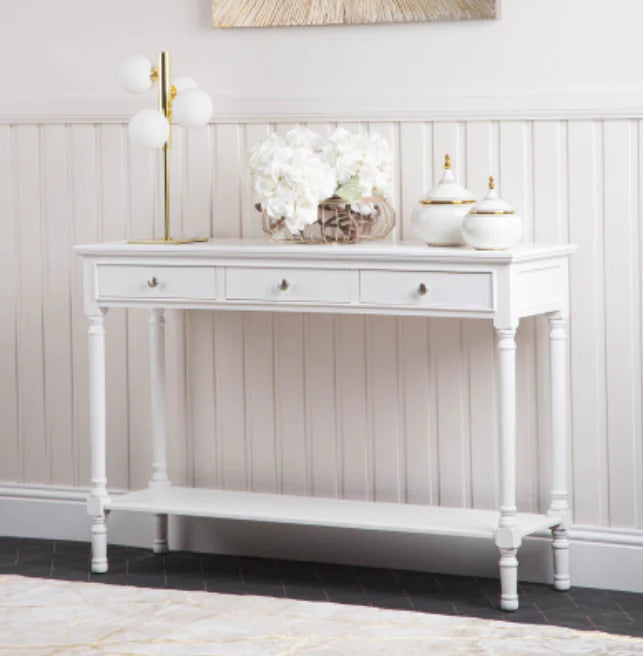 Delta Large 3 Drawer Console Table - Ball Handle