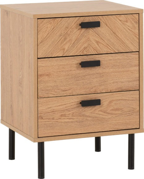 Leon 3 Drawer Bedside