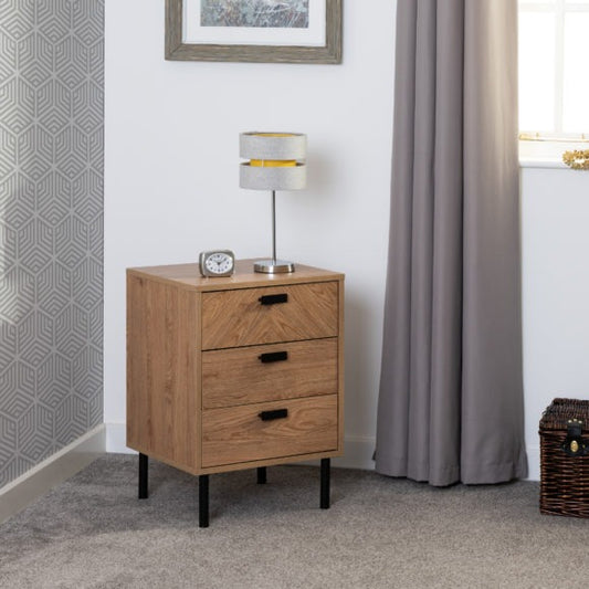 Leon 3 Drawer Bedside