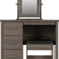 Lisbon 3 Piece Dressing Table Set with Mirror