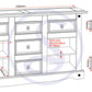 Corona 2 Door 5 Drawer Sideboard