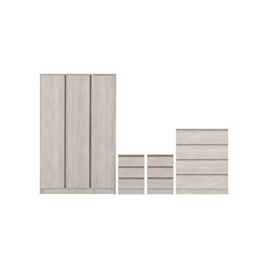 Malvern 3 Door Wardrobe Bedroom Set