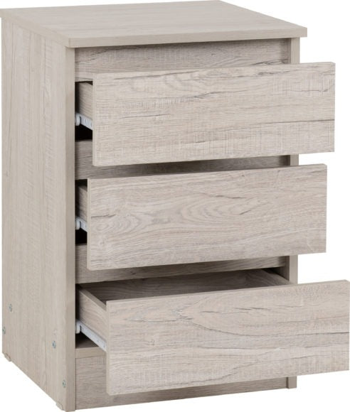 Malvern 3 Drawer Bedside