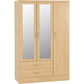 Nevada 3 Door 2 Drawer Mirrored Wardrobe