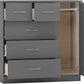 Nevada 5 Drawer Low Wardrobe