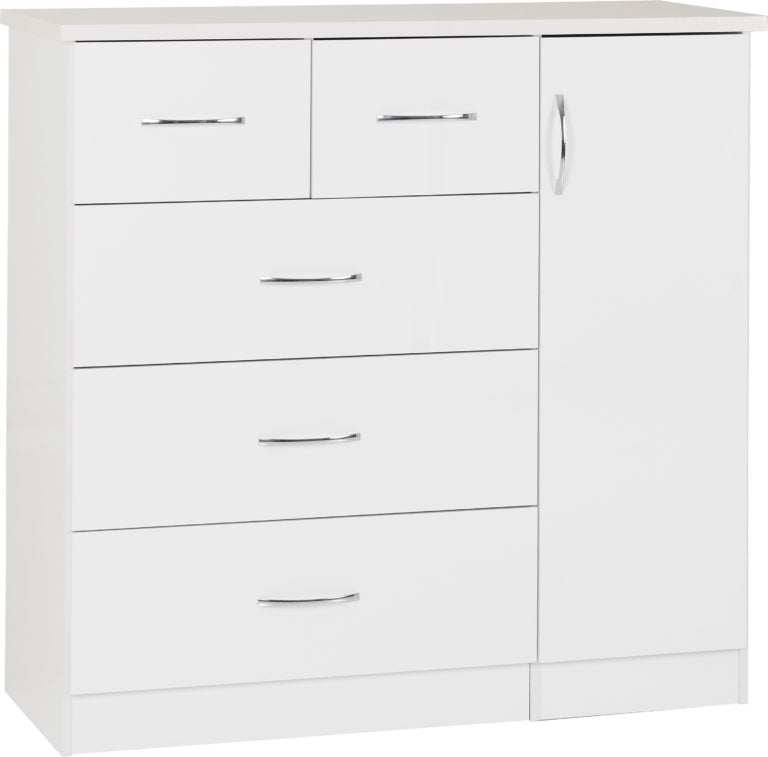 Nevada 5 Drawer Low Wardrobe