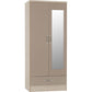 Nevada Mirrored 2 Door 1 Drawer Wardrobe