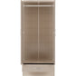 Nevada Mirrored 2 Door 1 Drawer Wardrobe