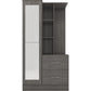 Nevada Mirrored Open Shelf Wardrobe