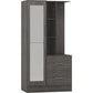 Nevada Mirrored Open Shelf Wardrobe