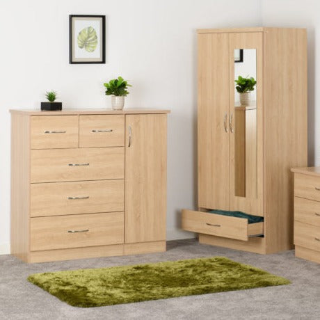 Nevada 5 Drawer Low Wardrobe