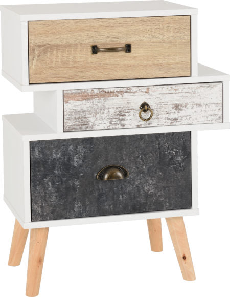 Nordic 3 Drawer Bedside Chest