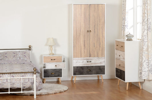 Nordic 2 Door 2 Drawer Wardrobe