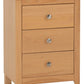 Oslo 3 Drawer Bedside