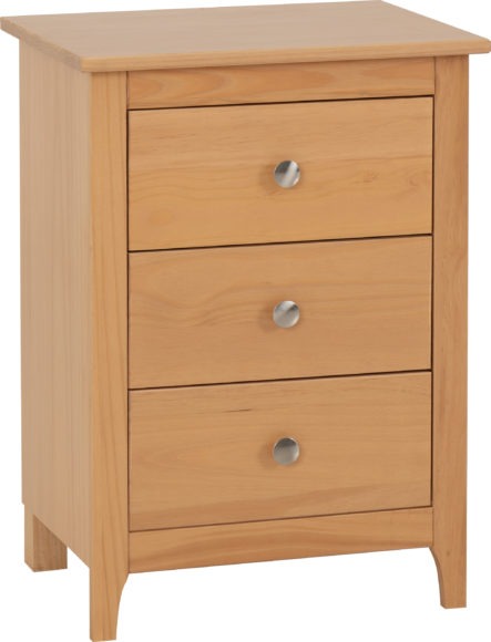 Oslo 3 Drawer Bedside