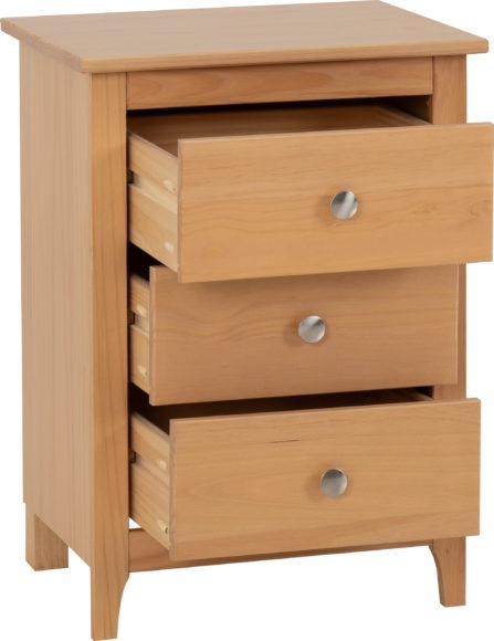 Oslo 3 Drawer Bedside