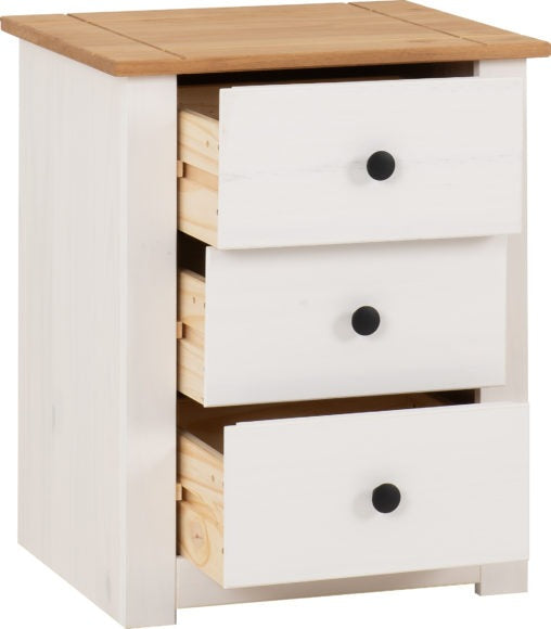 Panama 3 Drawer Bedside Chest