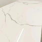 Valeo 180cm Gold Dining Table with Polar White Sintered Stone Top With Set of Gold Lion Knocker Dining Chairs