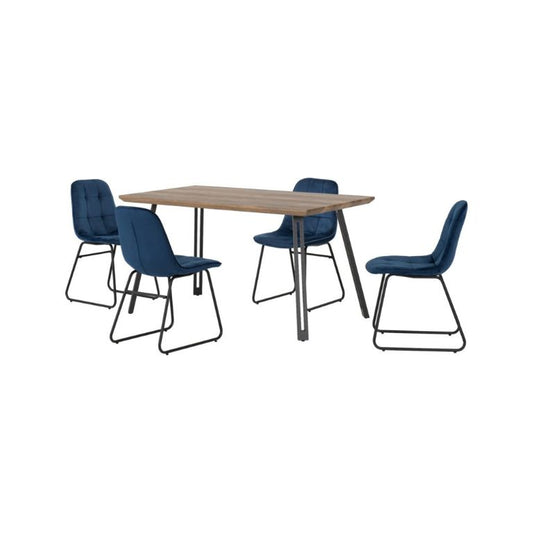 Quebec Straight Edge Dining Set with Lukas Chairs