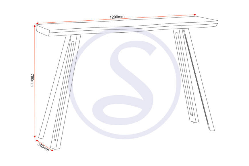 Quebec Wave Edge Console Table