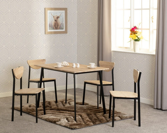 Riley Large Dining Set Black Leg