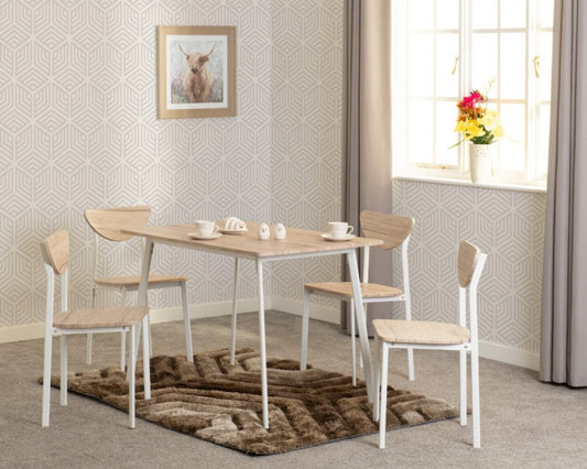 Riley Large Dining Set White Leg