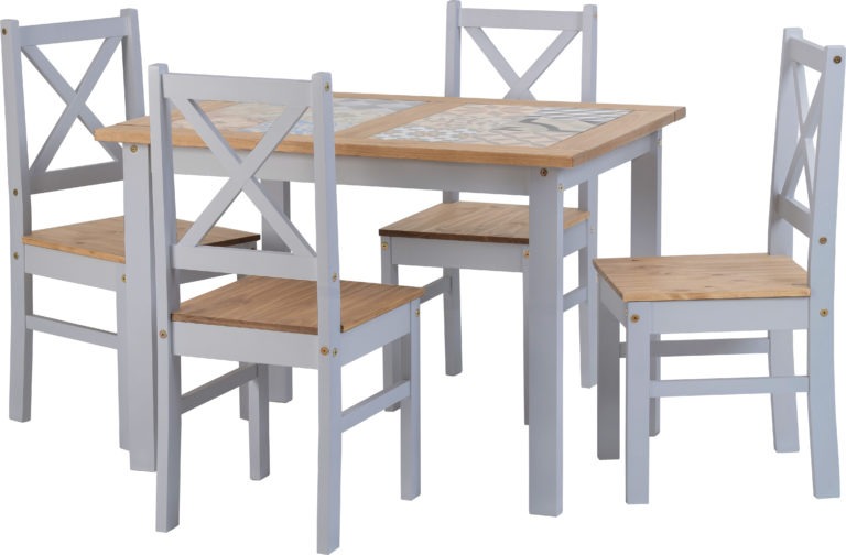 Salvador 1+4 Tile Top Dining Set