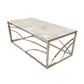 Stella Chrome Coffee Table With Stomach Ash Grey Sintered Top