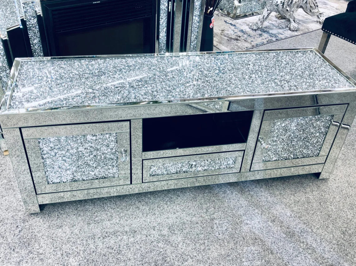 Crushed Diamond Top TV Unit 150