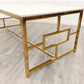 Geo Gold Coffee Table With Polar White Sintered Top