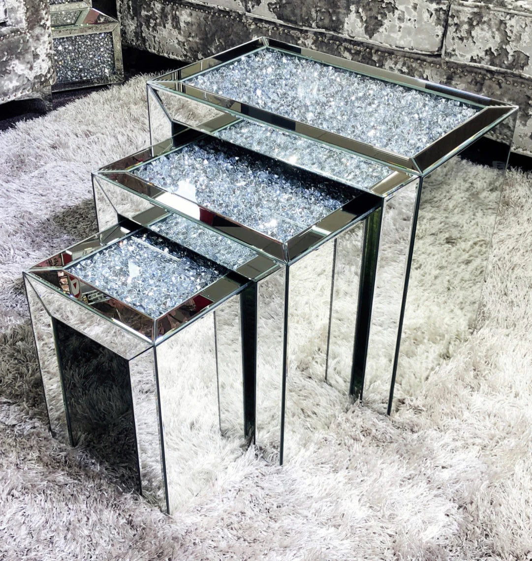 Crushed Diamond Nest Of Tables