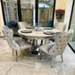 Marble Round Table 130cmx130cm With Chairs