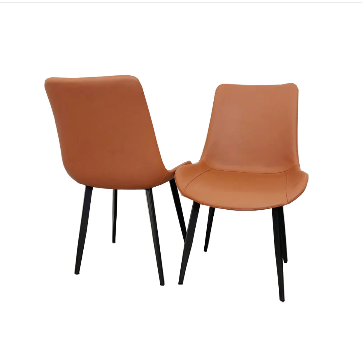 Remus Leather Dining Chair With Black Legs